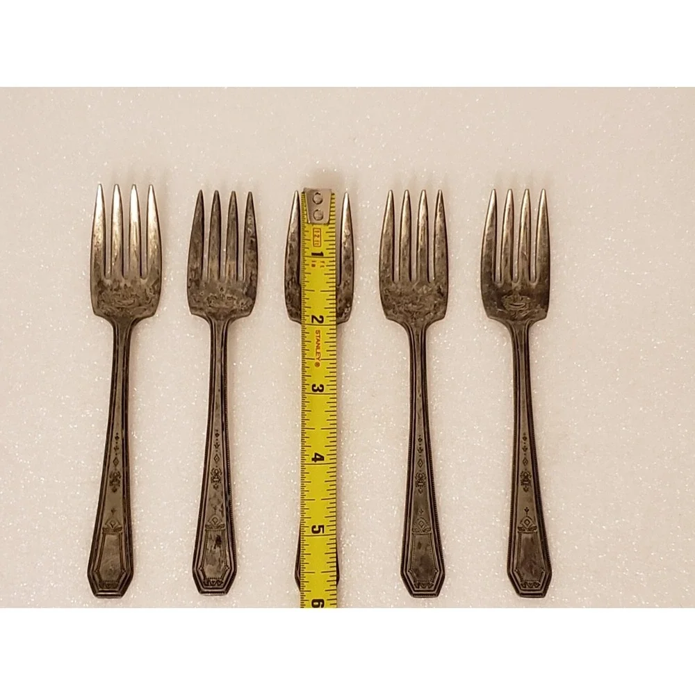 Monroe Silver‎ Co Lot Of 5 Salad Forks Vtg Company Pattern