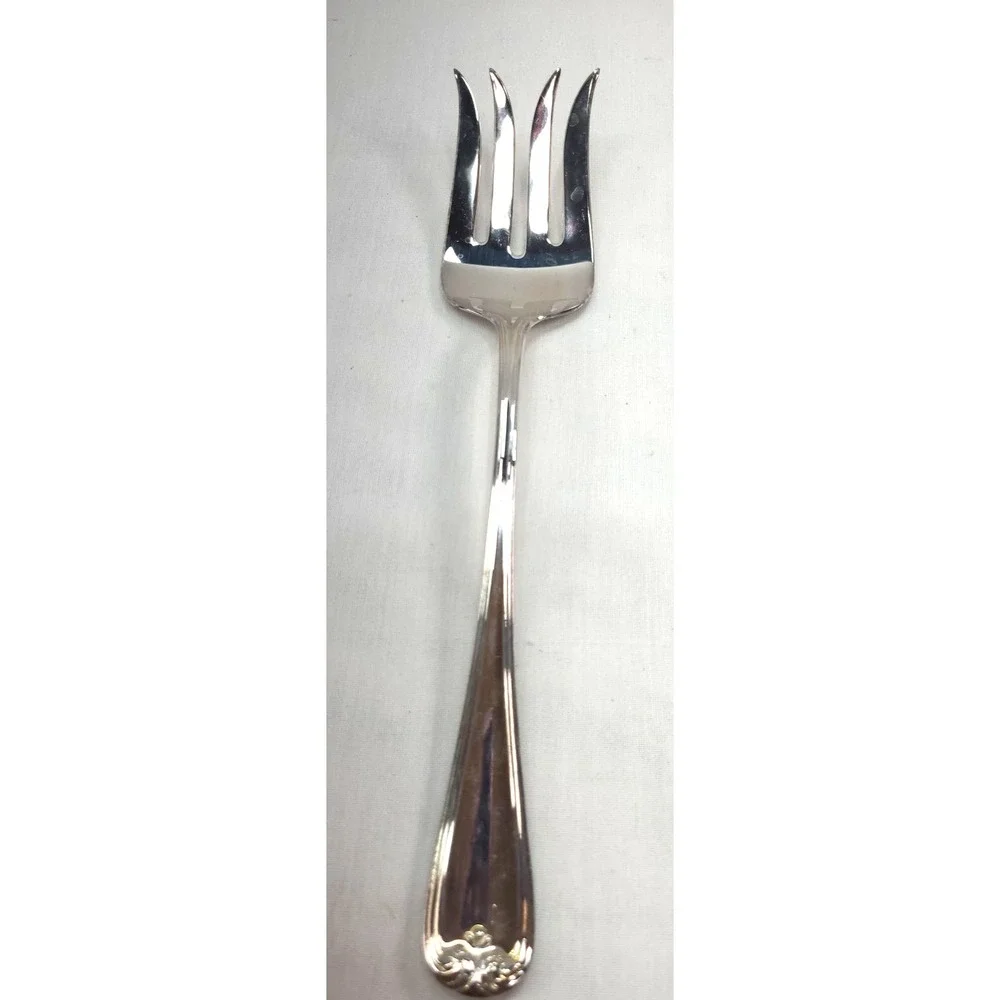 Gorham Heritage Cold‎ Meat Serving Fork Silver Plated Made in Italy 11½