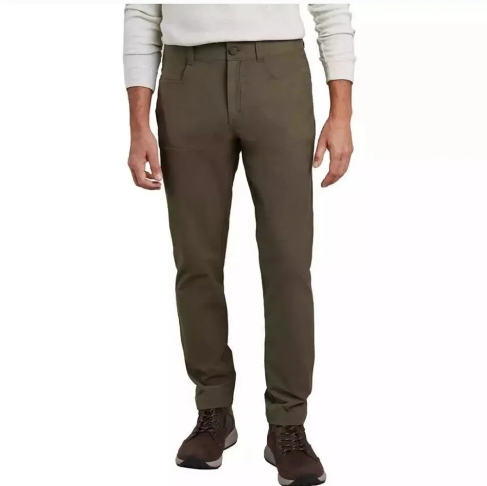 Kirkland Signature Mens Brown/Green Stretch Tech Pants - 30 X 32