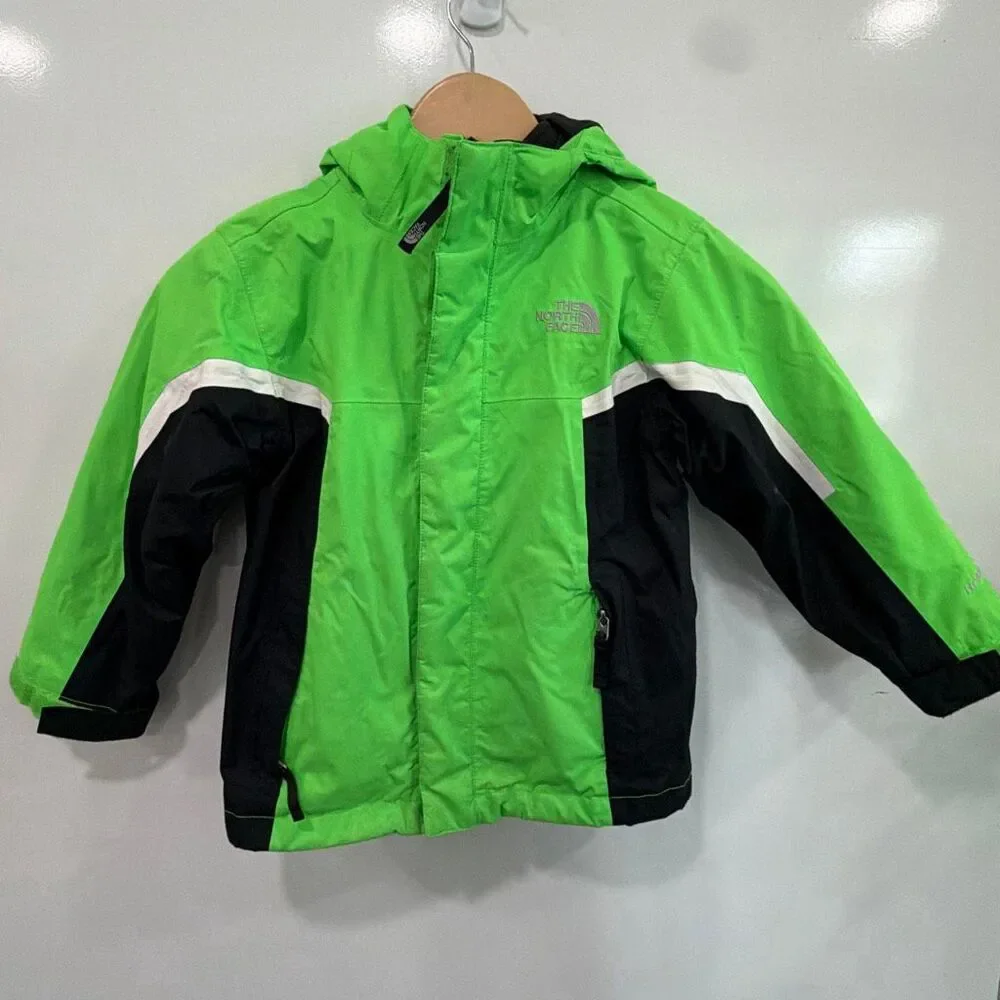 North Face Kids 2-in-1 Jacket‎ Size 5 Green Black