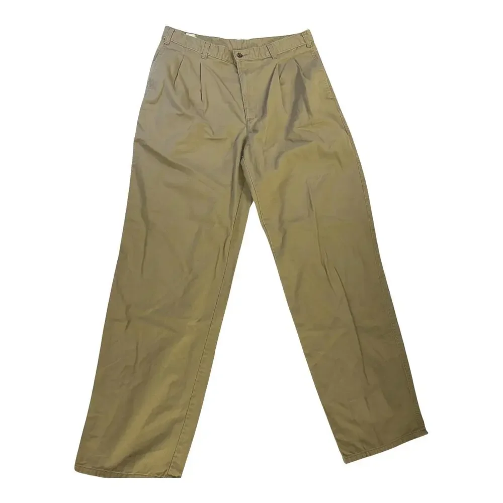 Dockers Pants Mens 36x34 D4‎ Relaxed Fit Khaki Business Pleated Beige