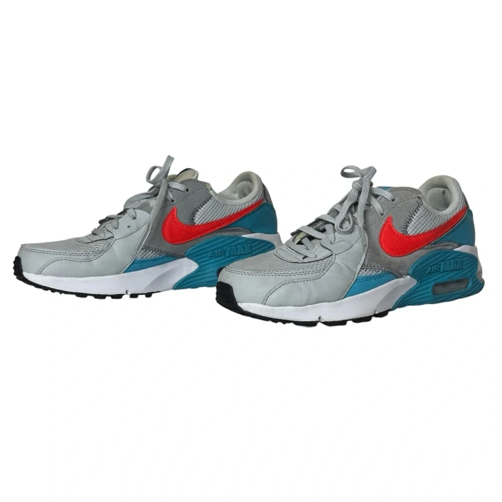 Nike Air Max Excee Pure Platinum/ Teal Bright Crimson‎ Womens 8 Sneakers Shoes
