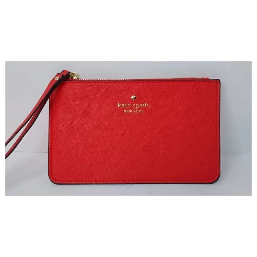 Kate Spade ORANGE MEDIUM ZIP WRISTLET