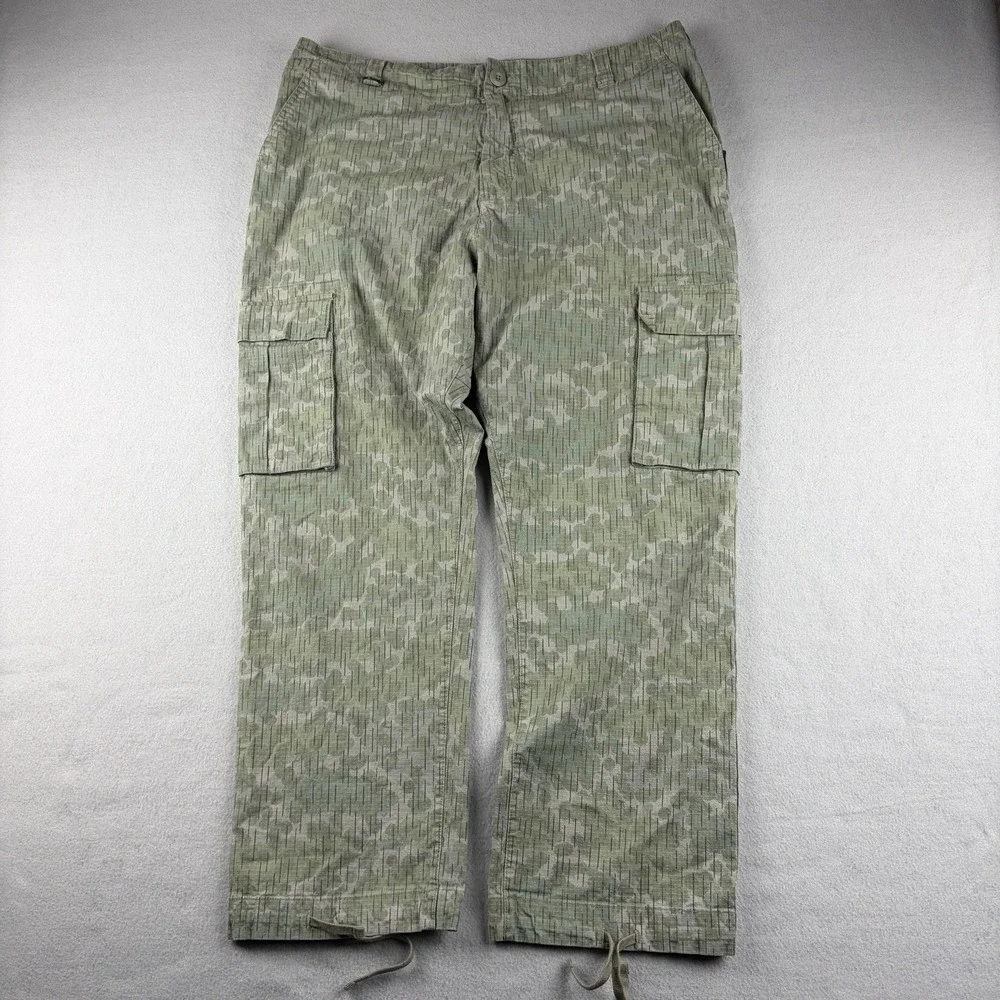 Nike SB Cargo Pants Camo Green Ripstop Drawstring Hem Men's 38