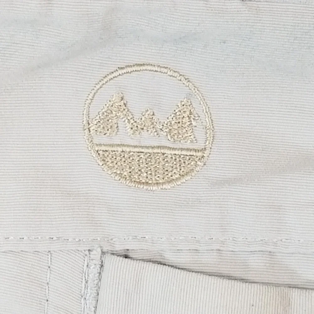 Wrangler Outdoor Cargo Shorts Mens 42x10 Beige‎ Nylon Hiking Utility