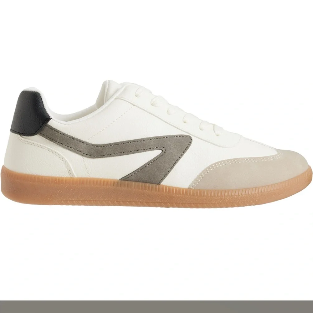DV by Dolce Vita White, Gray, Tan Low-Top Sneakers