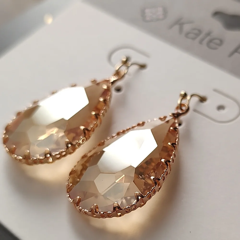 Kate Park New York Jewelry earrings color champagne super shine New
