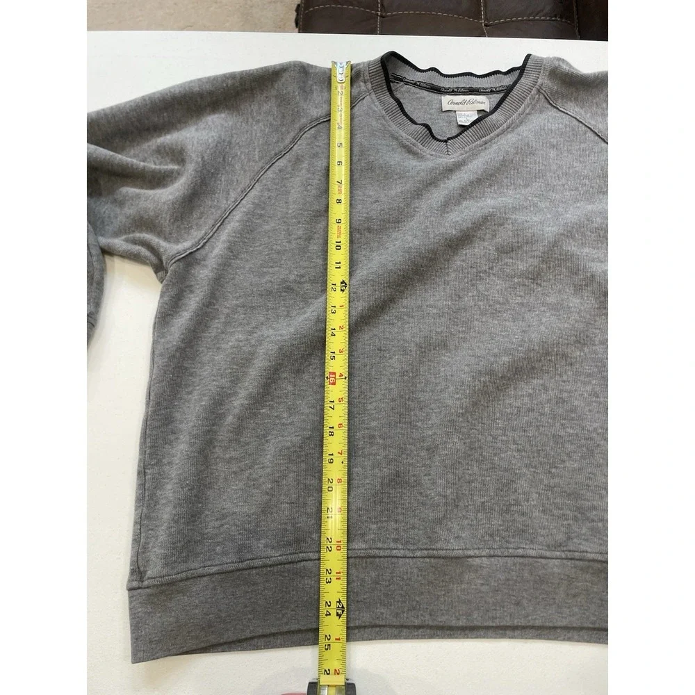 Arnold Palmer Sweatshirt Men's Large Gray Palmer Golf V-Neck‎ Cotton Pullover