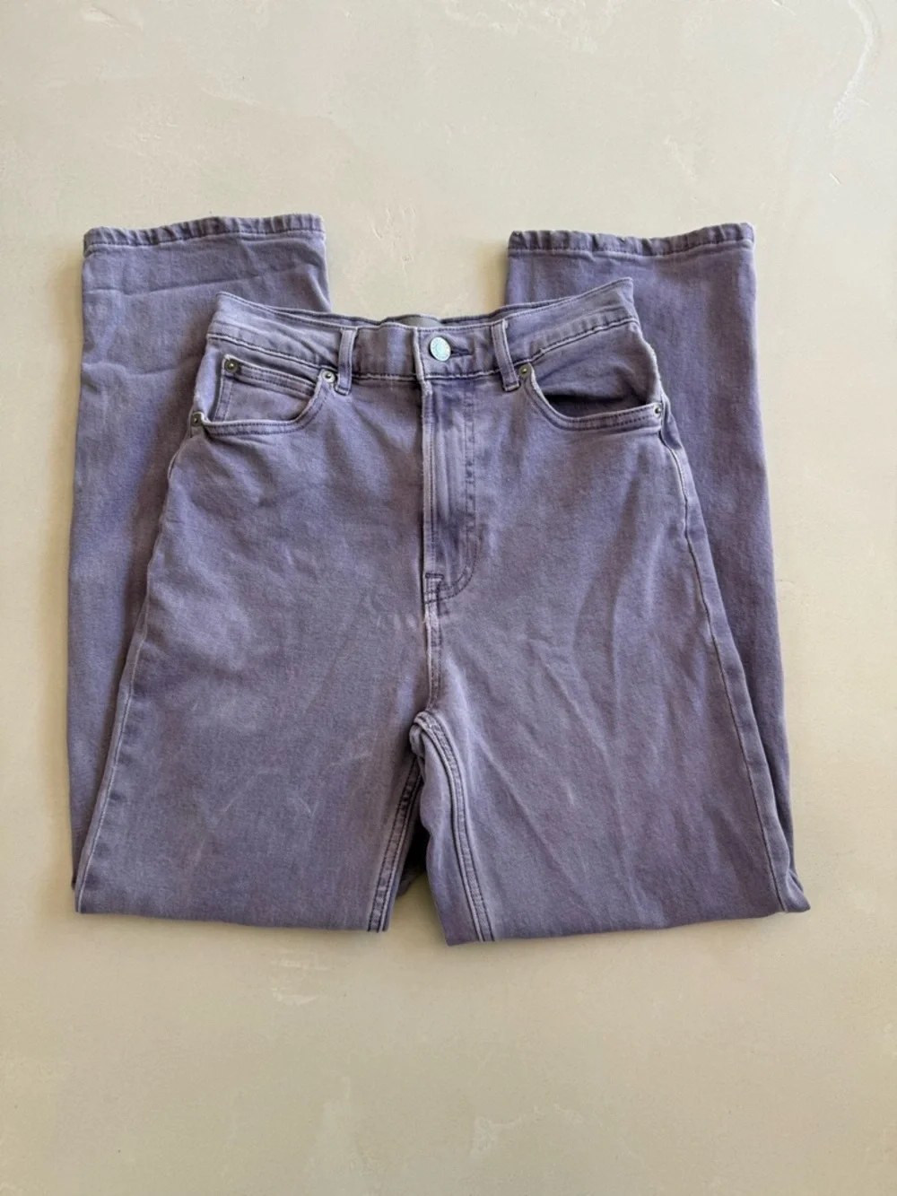 Everlane Way High Purple Straight Leg Jean 24