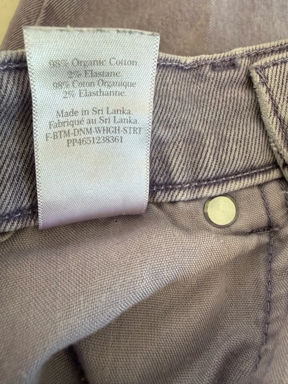Everlane Way High Purple Straight Leg Jean 24