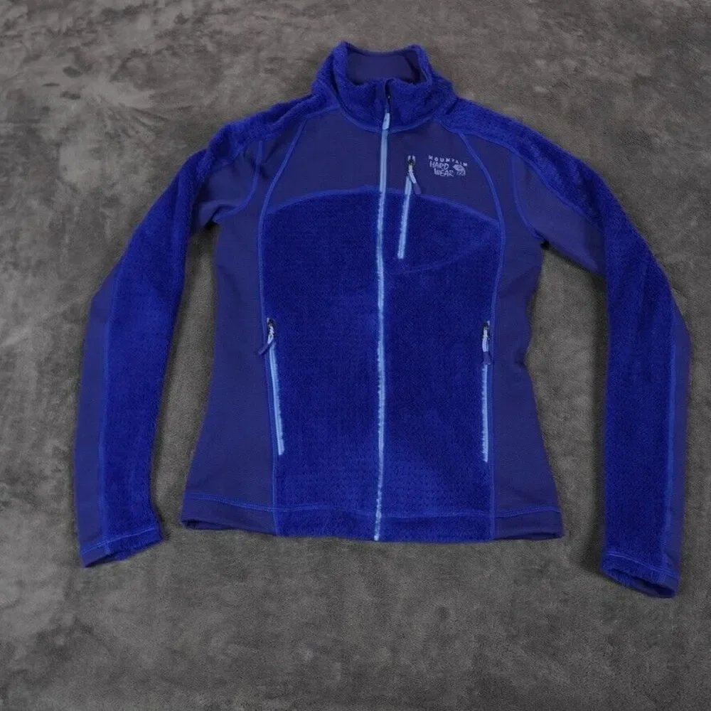 Mountain Hardwear Jacket Womens Extra Small Blue Royal Sherpa Polartec Hike Camp