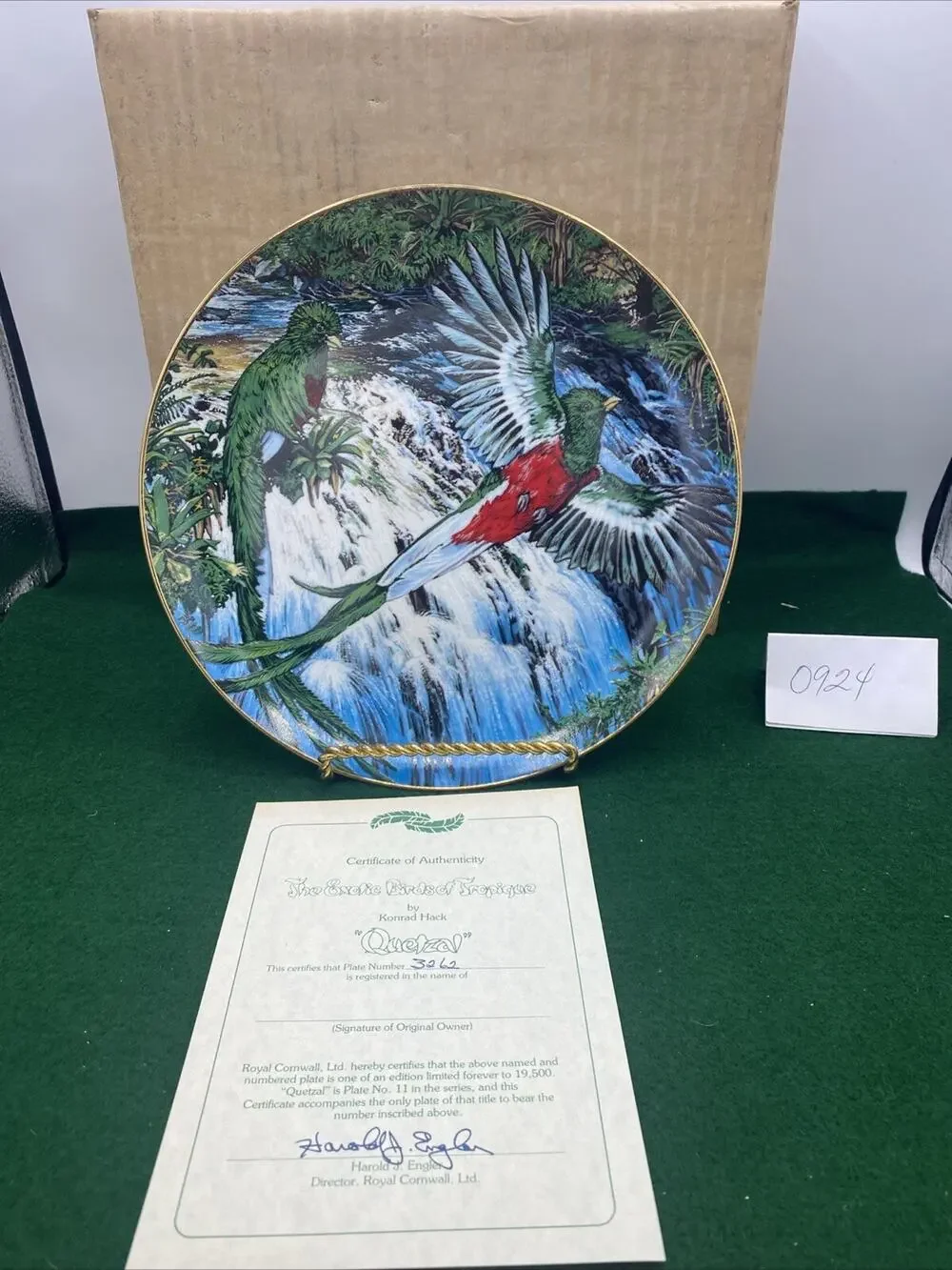 Quetzal The Exotic Birds of Tropique by Konrad Hack 1982 Limited COA