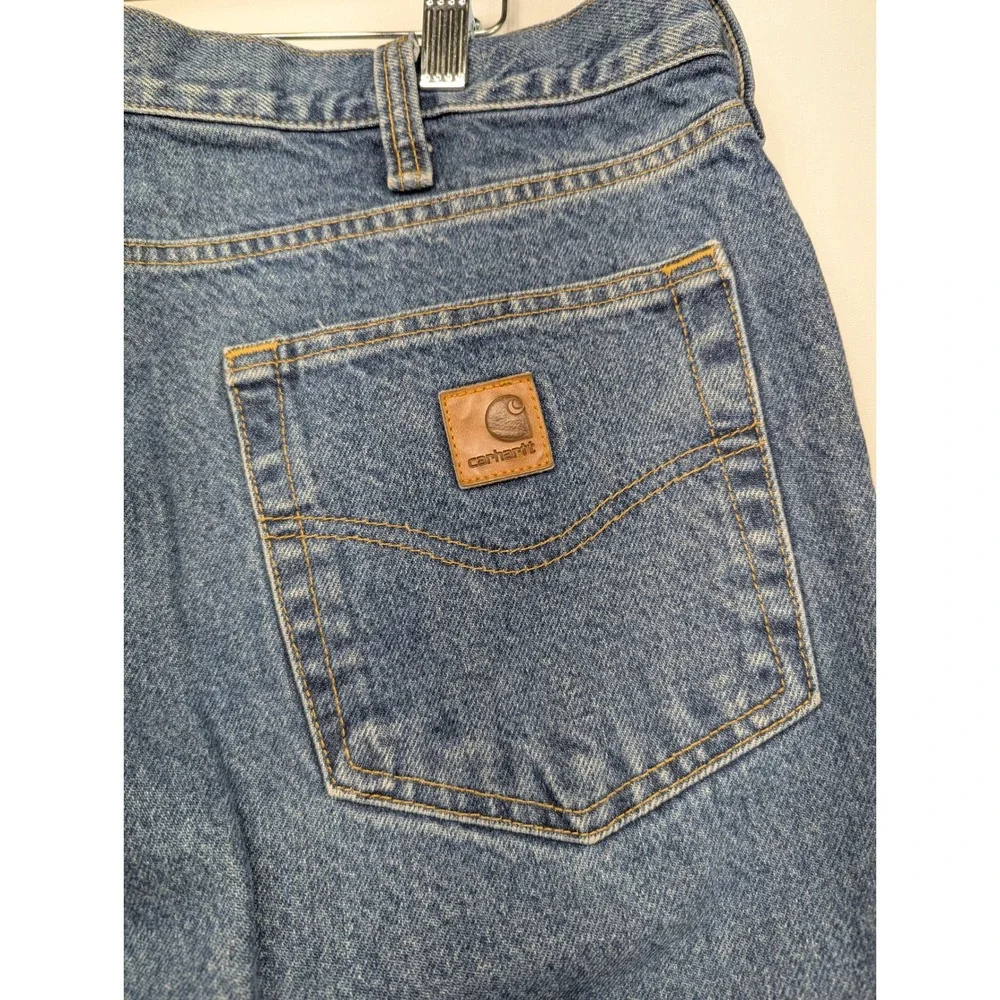 Carhartt B460 DPS‎ Mens Relaxed Fit Straight Leg Jeans Blue Medium Wash 35x30