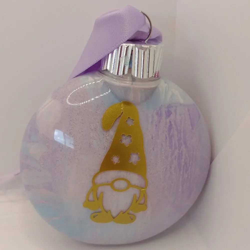 Handcrafted Gnome Christmas Ornament Plastic Bulb Holiday Tree Decor 3