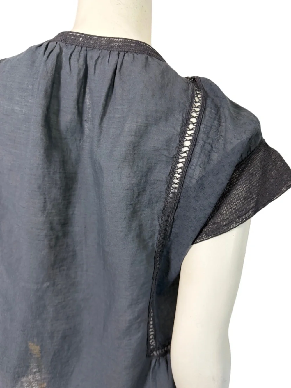N/A navy linen inseam