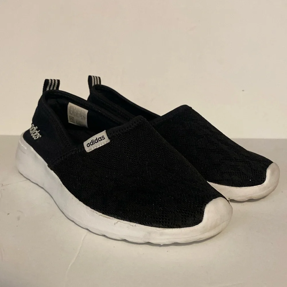 Adidas Women’s Light Racer Black Low Top Slip on Sneakers