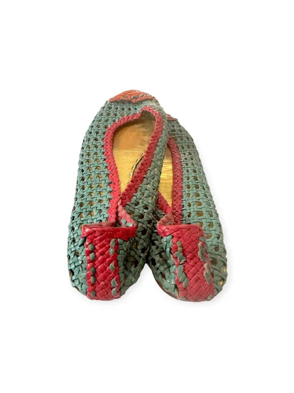 Prada SS2010 Limited Edition Woven Madras Leather Flats – Size 39 – Rare Box Set