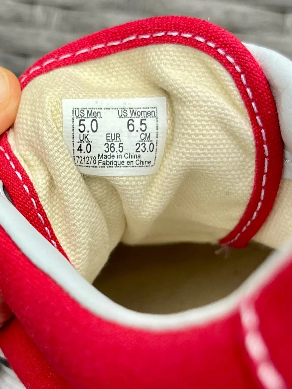 Vans bright red