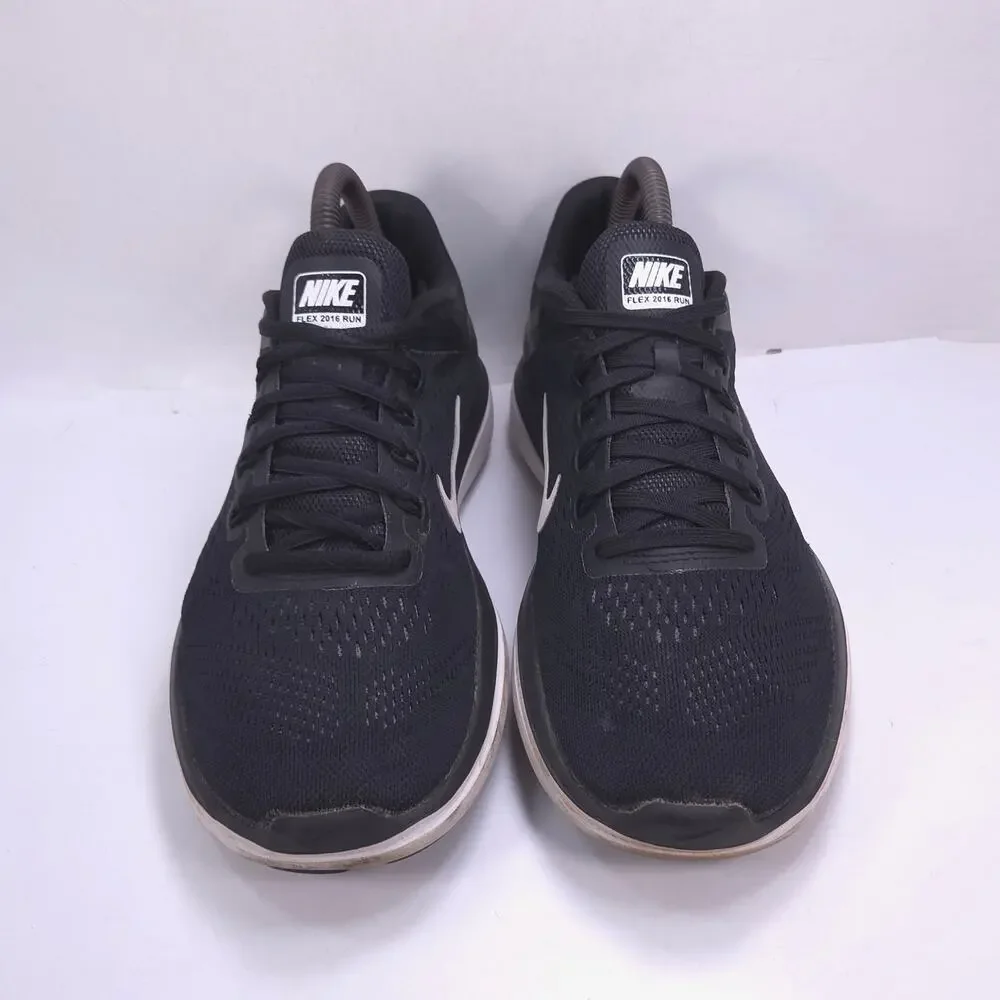 Nike Flex 2016 Run Athletic Running Shoe Womens Size 8 830751-001 Black White