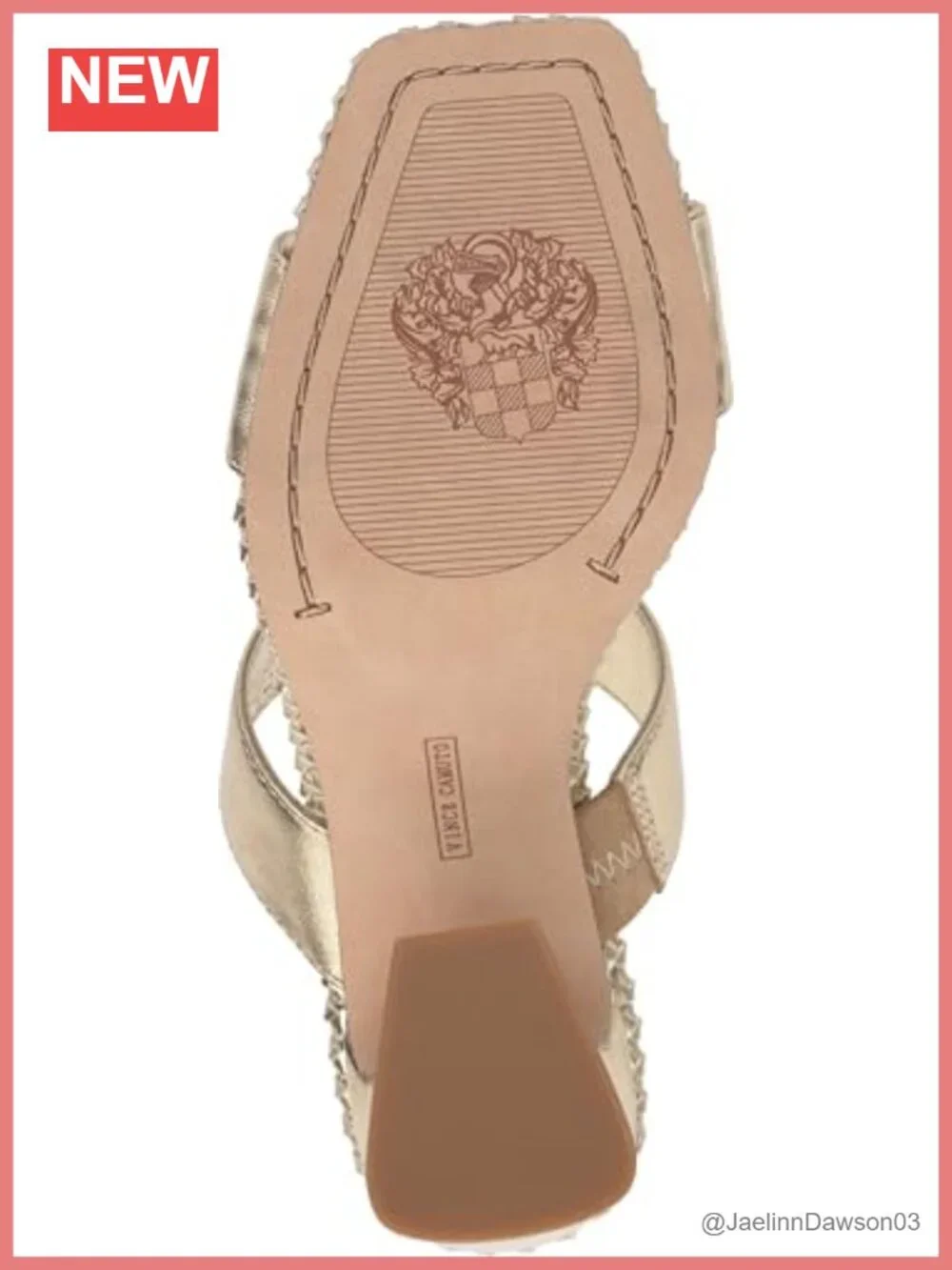 Vince Camuto Kaden Stitched Block Heel Mule Sandals Leather