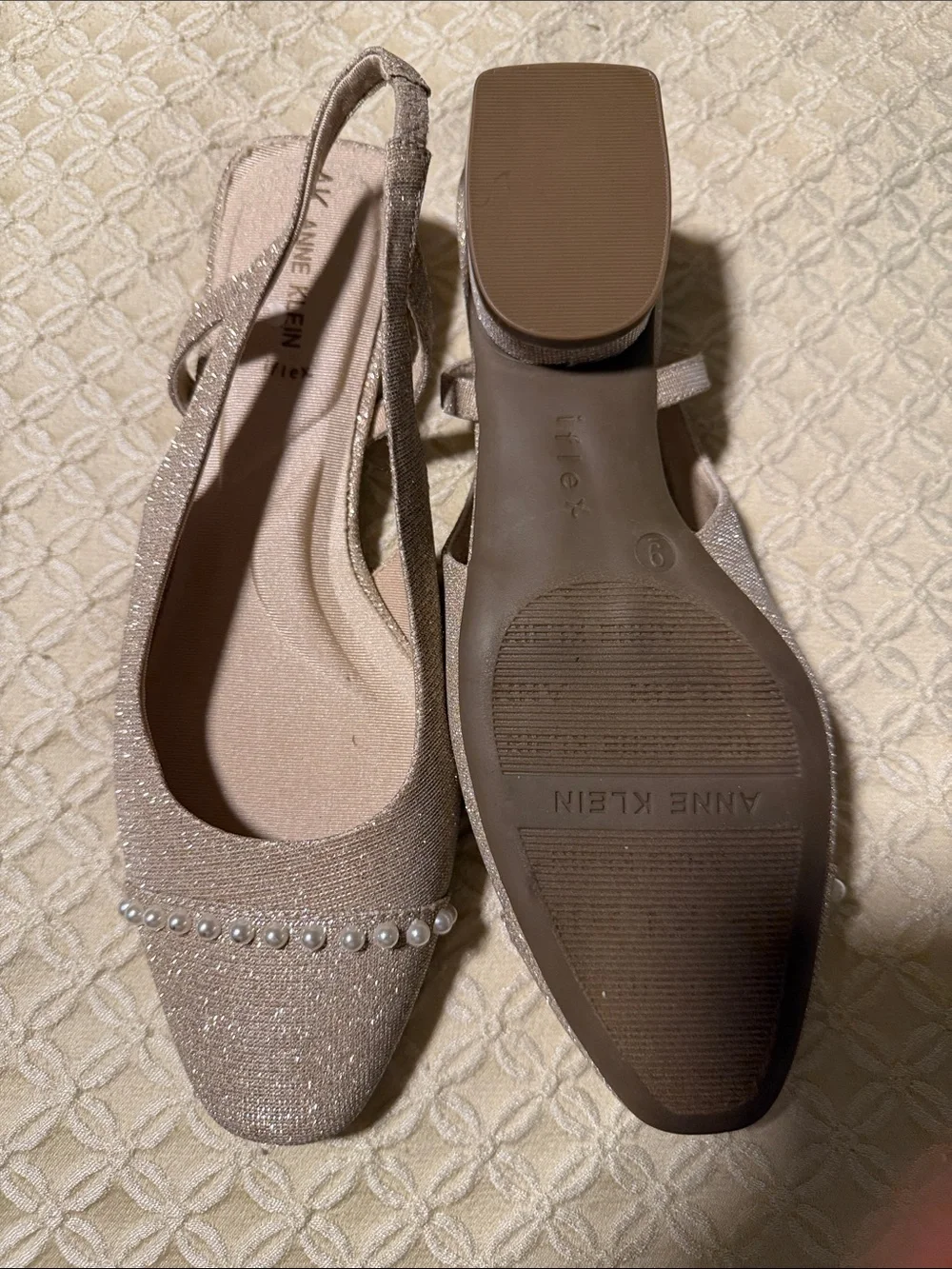 Anne Klein sparkling slingback
