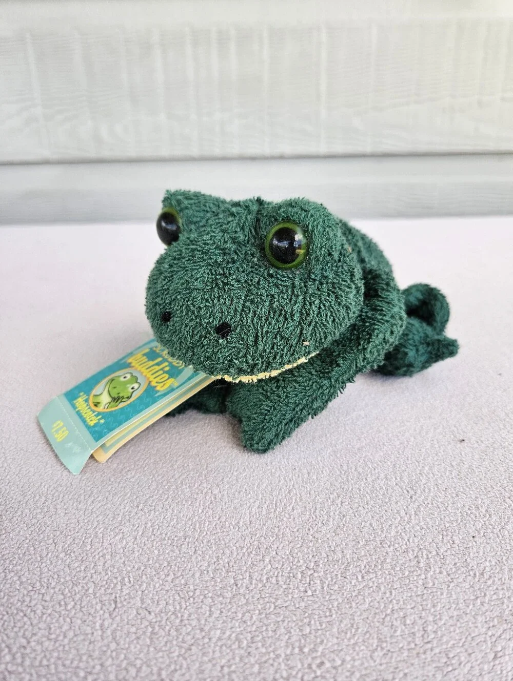 Bath Body Works Hopscotch Scrubby Buddies Frog Bath Plush Toy Scrub Washcloth