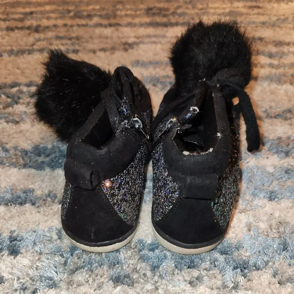 Justice black glittery