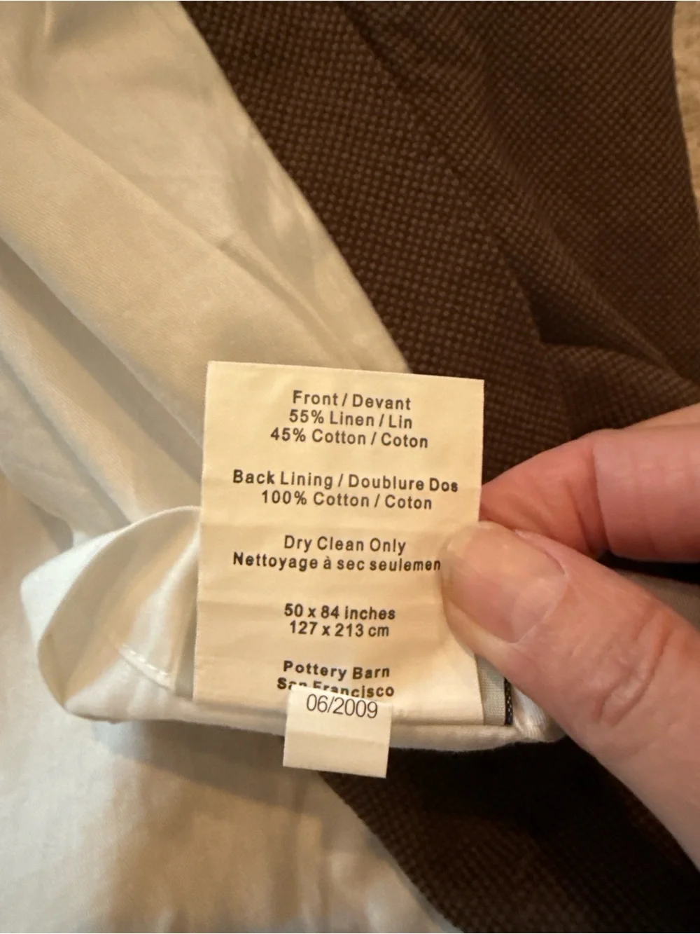 Pottery Barn curtain panels