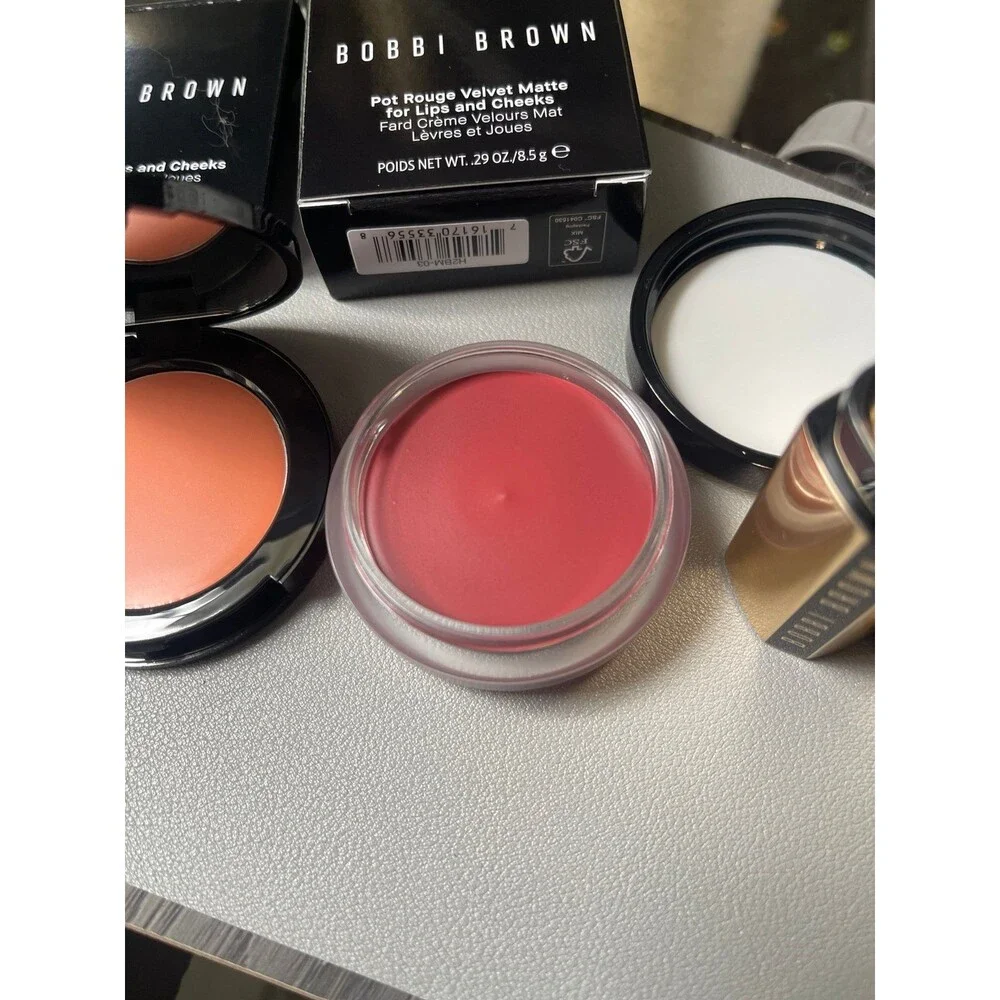 Bobbi Brown Lip/Cheek Bundle - Pot Rouge Velvet Matte (x2) & Luxe Lipstick