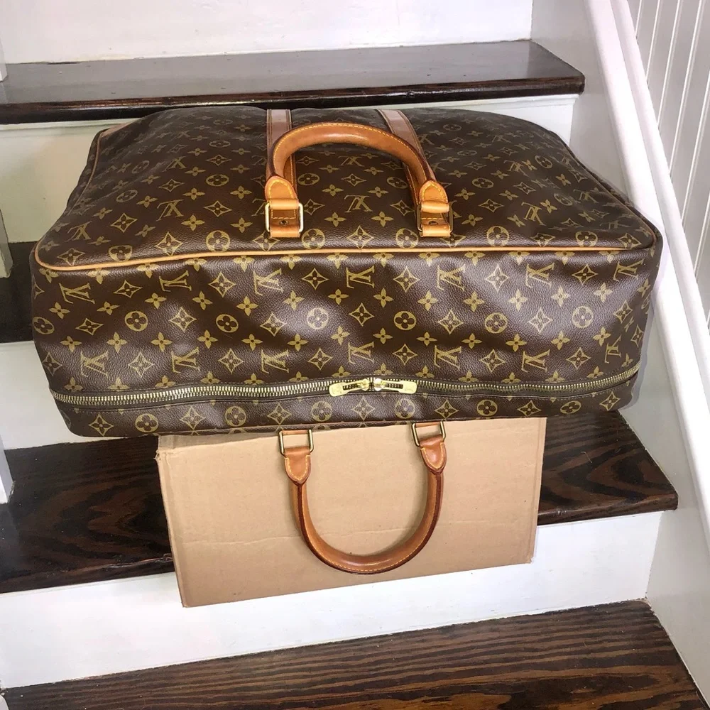 LOUIS VUITTON Monogram Sirius 55 Suitcase Lock/Key Tag/Poignet AUTHENTIC