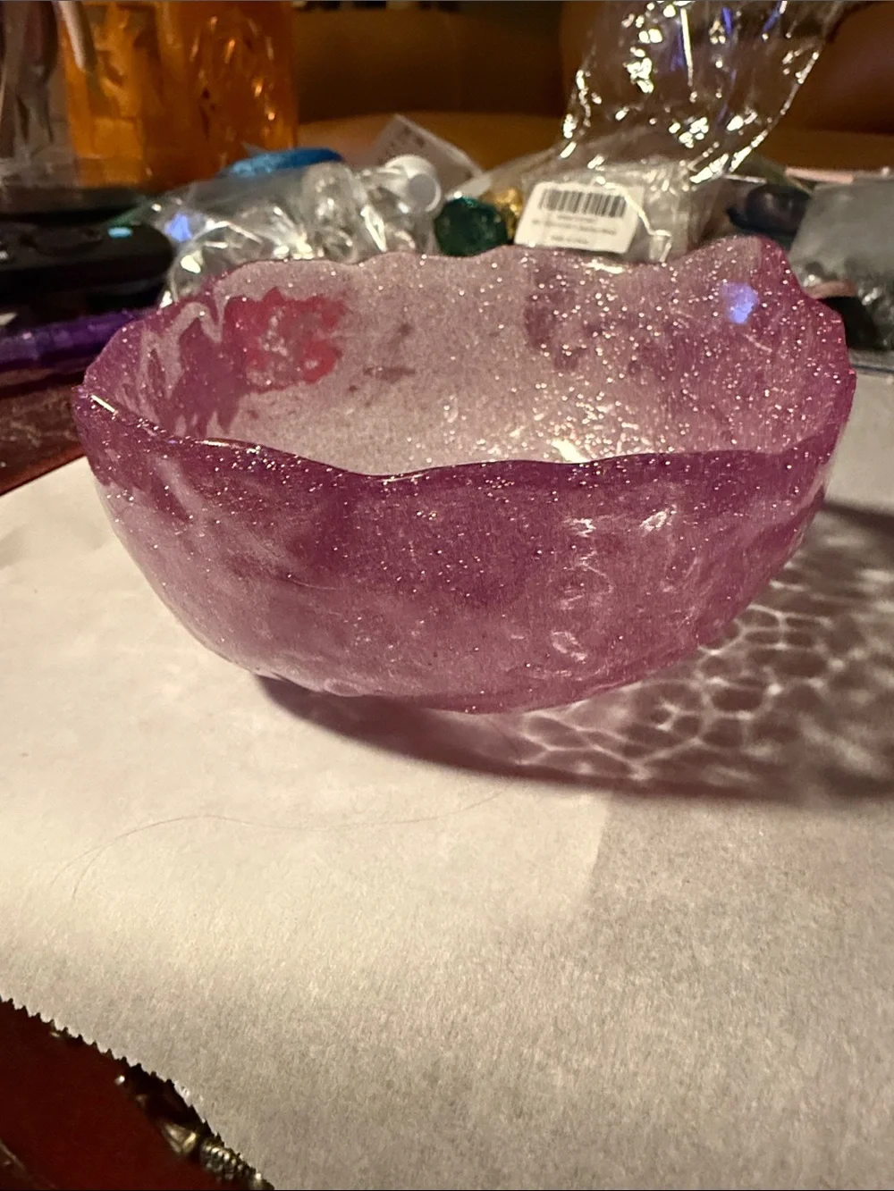 Homemade shimmery lavender