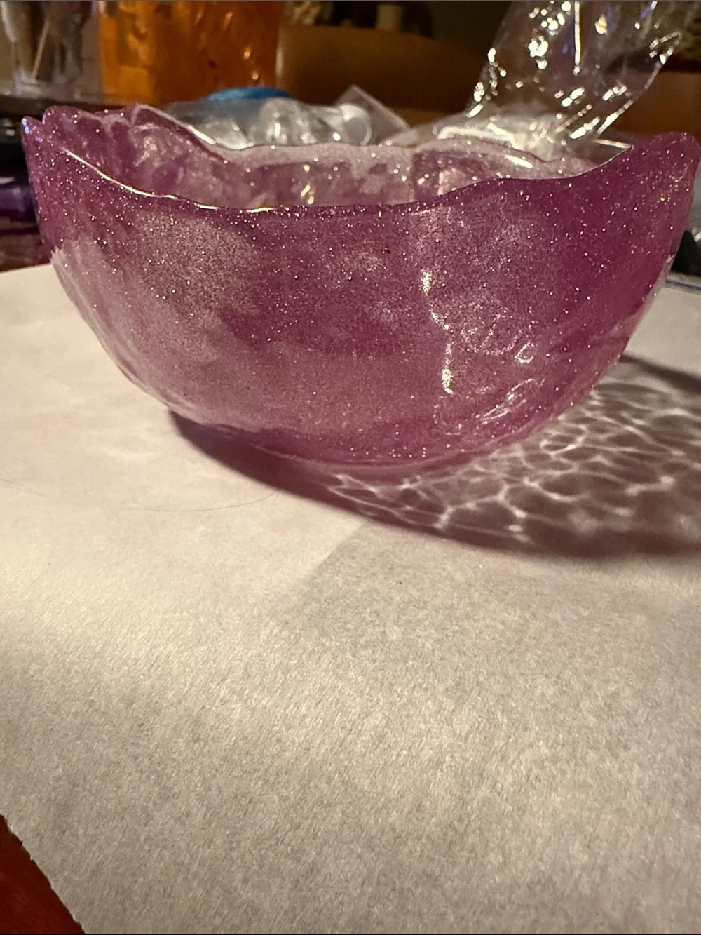 Homemade shimmery lavender
