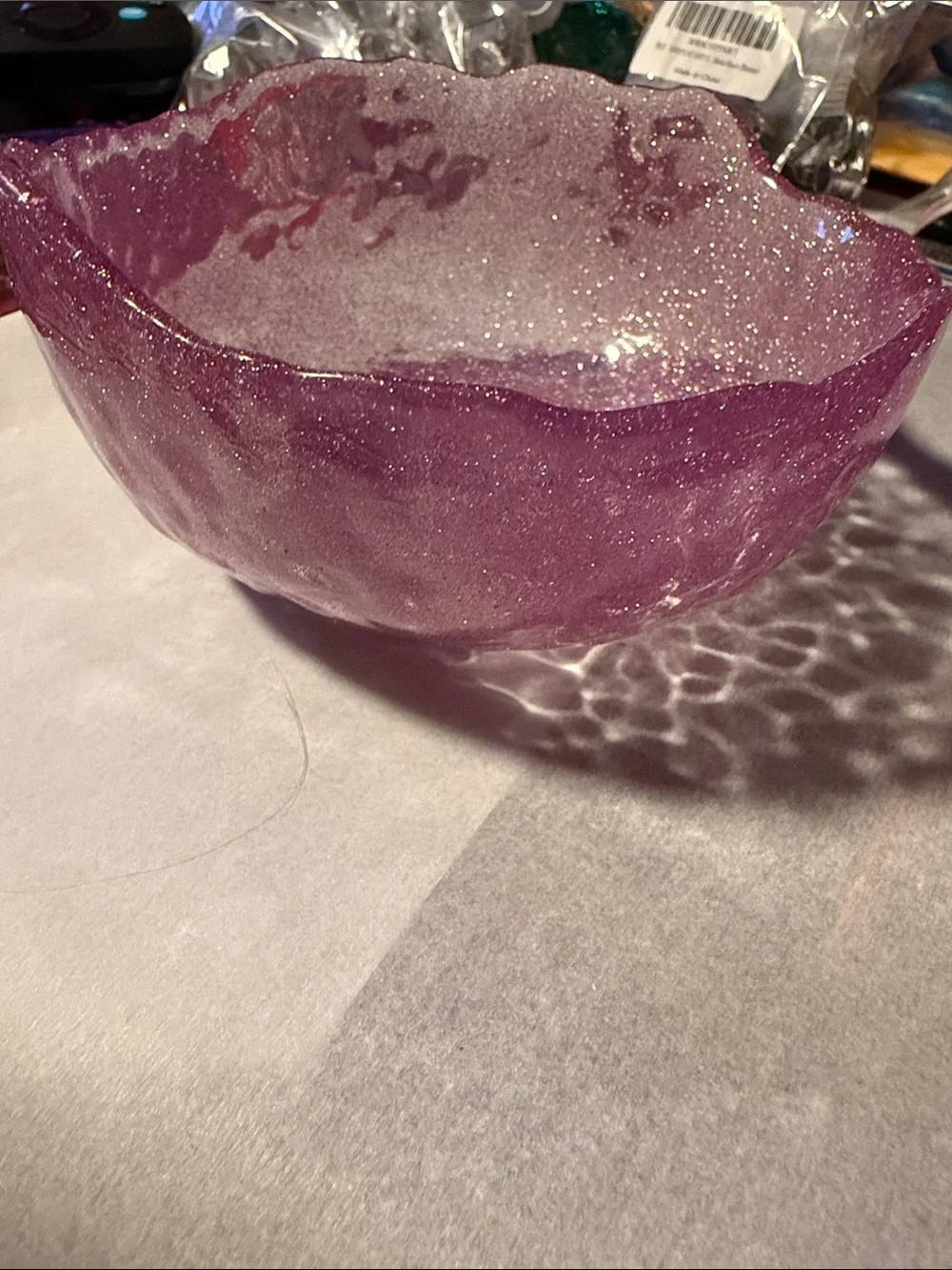Homemade shimmery lavender