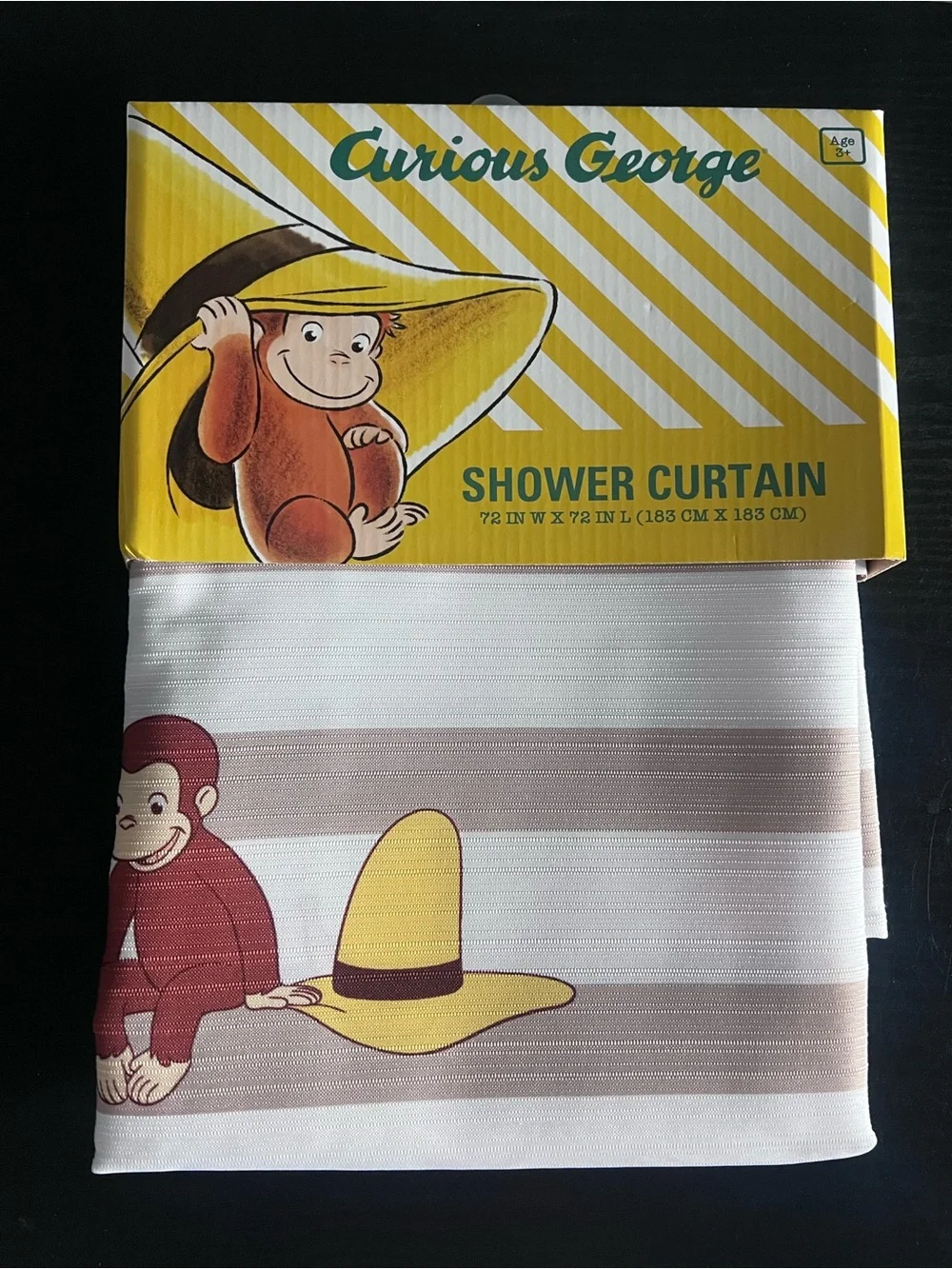 New curious George shower curtain