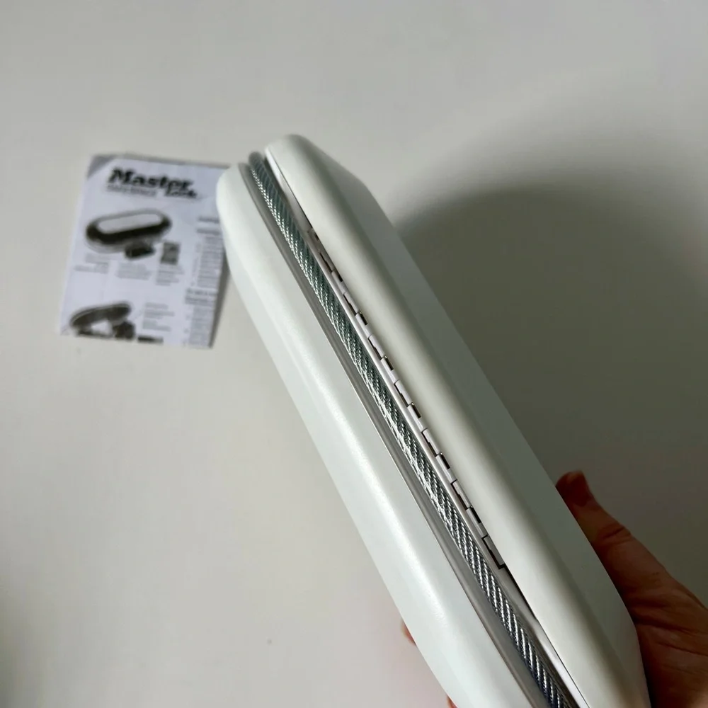 Master Lock Portable Safe White and Gray Travel