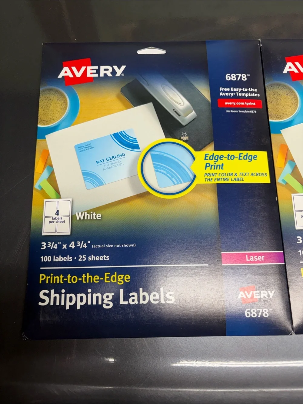 Avery print edge