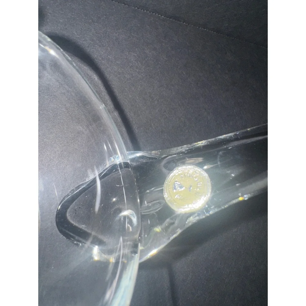Vintage Hand Blown Ladle Made in Romania Curved Handle Double Spout