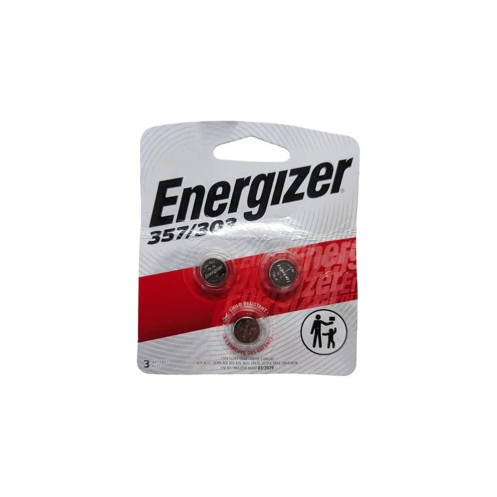 Energizer 357 / 303 - 1.55 V - 3 Pack Battery -‎ Exp 2030