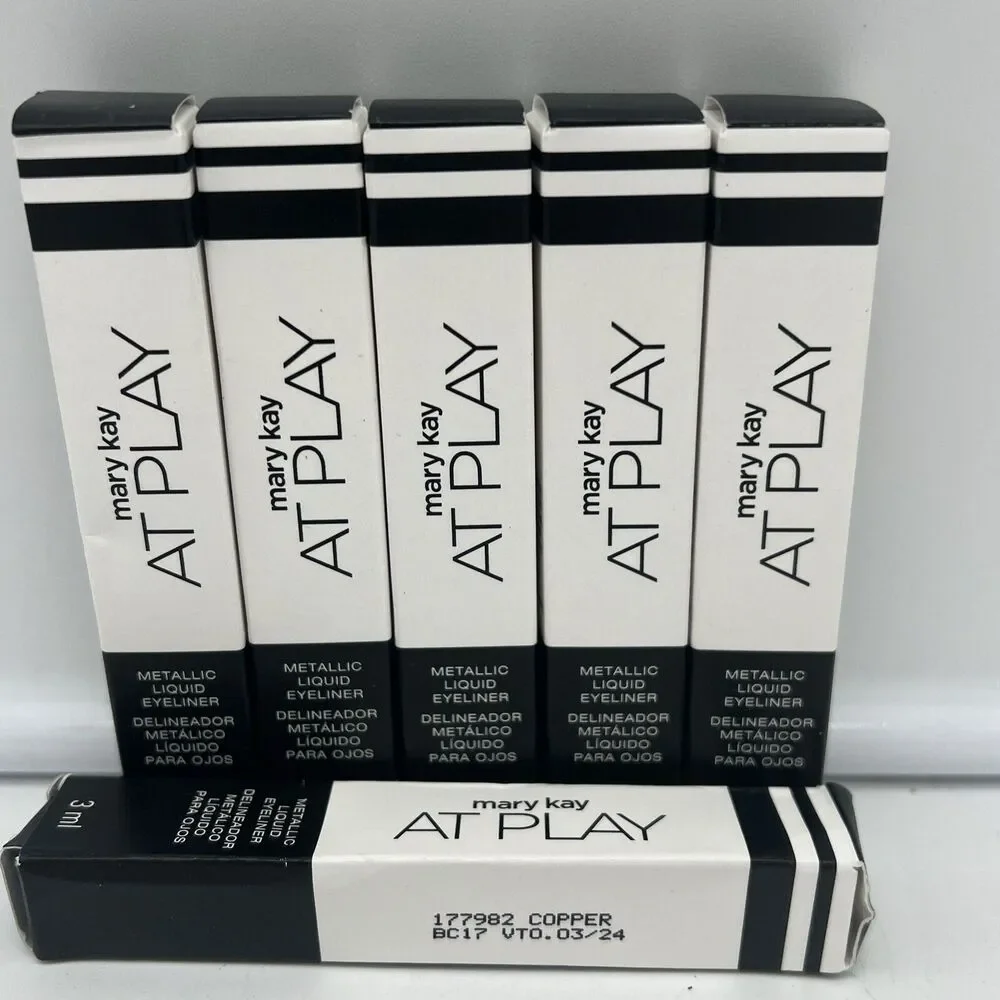 Lot Of 6 Mary Kay At Play Metallic Liquid Eyeliner Copper NEW NIB 177982