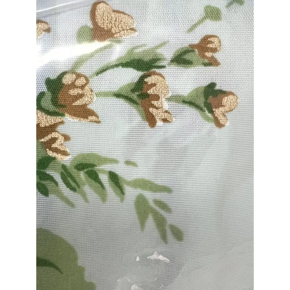 VTG Sears Carnation Floral Curtains Panels Draperies NOS Pair Width: 48” X 84”