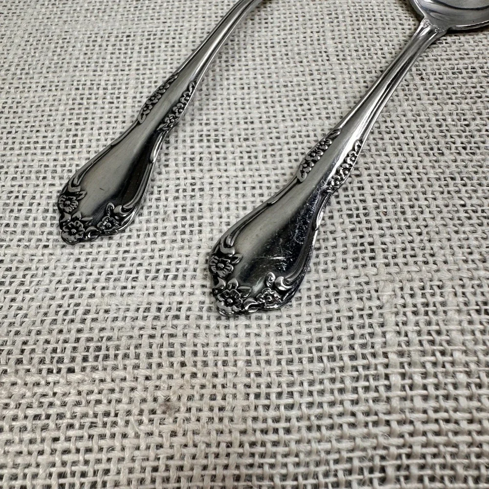 Oneida Wm A Rogers Mansfield Deluxe Stainless Tablespoons Lot of 2Flatware