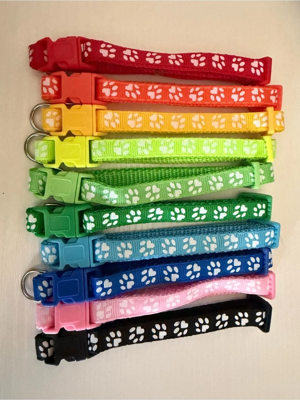 Brand New Pack of 10 Dog or Cat Collars Sz M