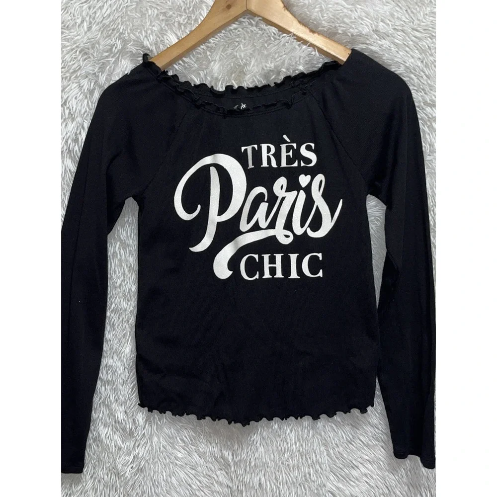 Justice black knit