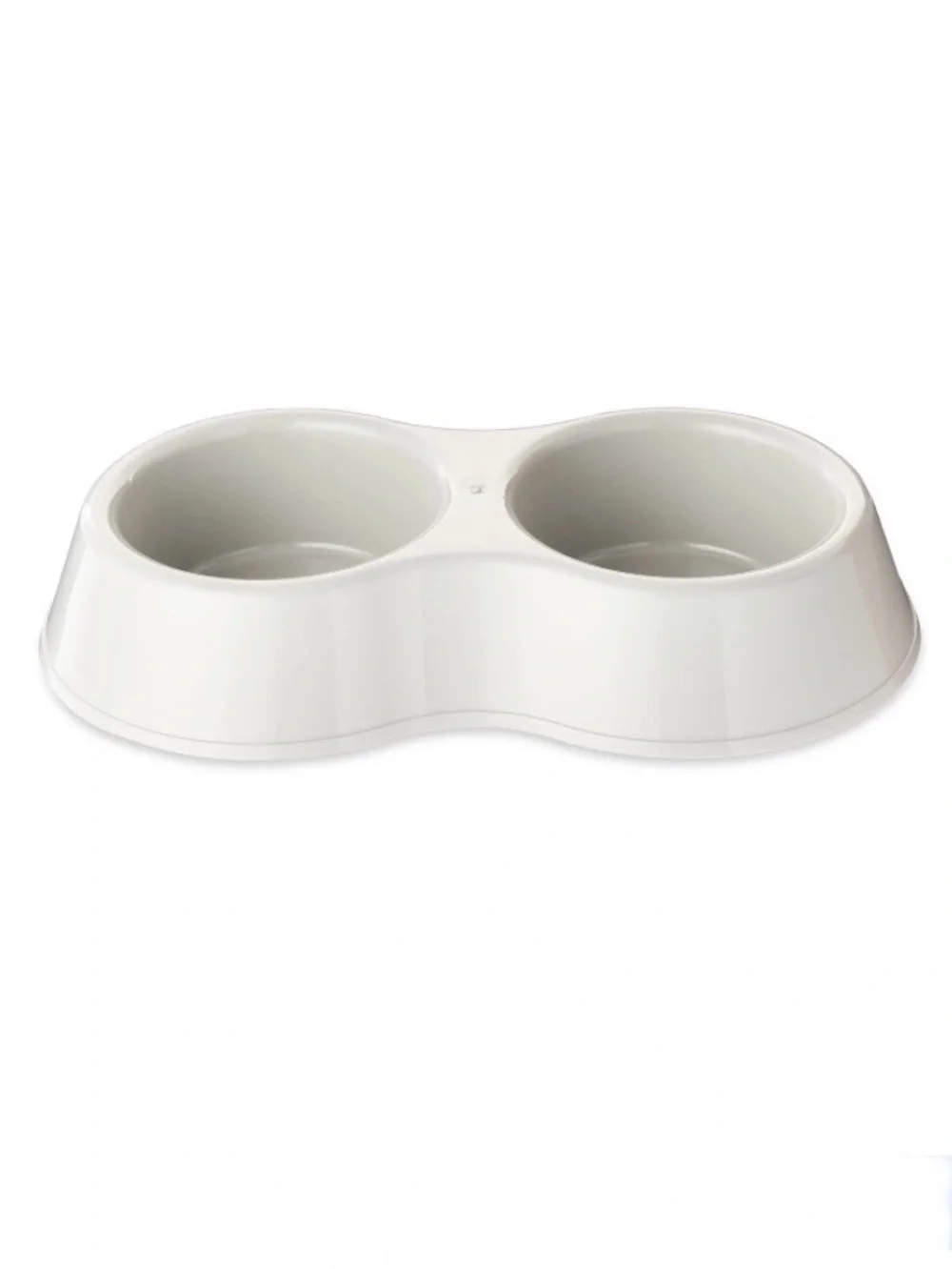 Beige Cream Double Pet Bowl for Dog / Cat Feeding Dish Suitable for Food & Water