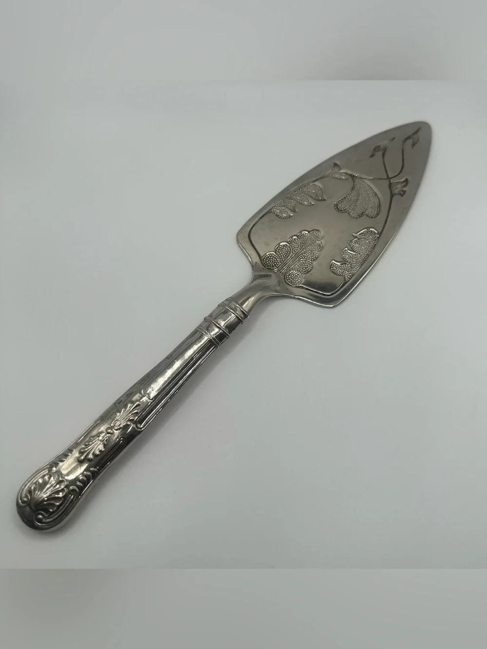 Pastry Cake Pie Server Silver Plated Mayell Queen Anne Kings Vtg Made in England