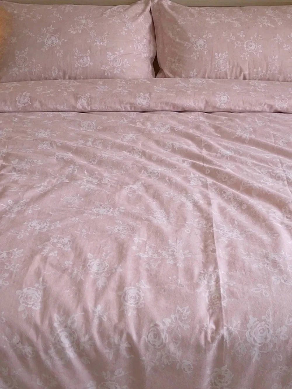 Beautiful Color! Wake In Cloud Pink Floral Duvet Cover – Full Size Cottage Core