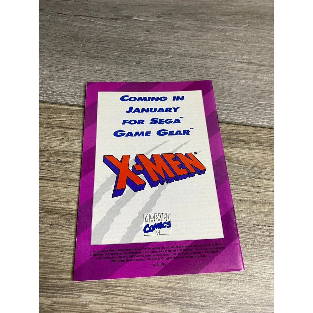 Sega original instruction