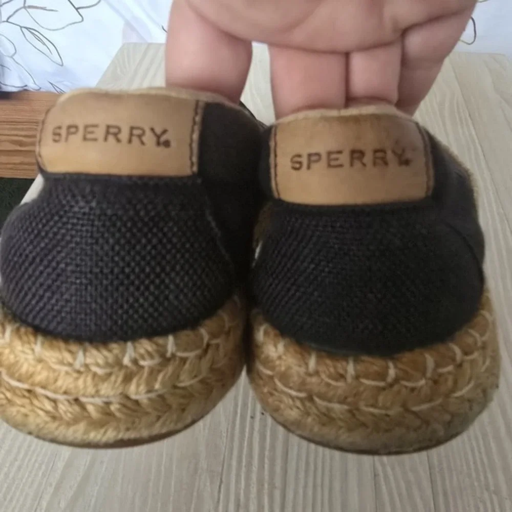 Sperry black canvas