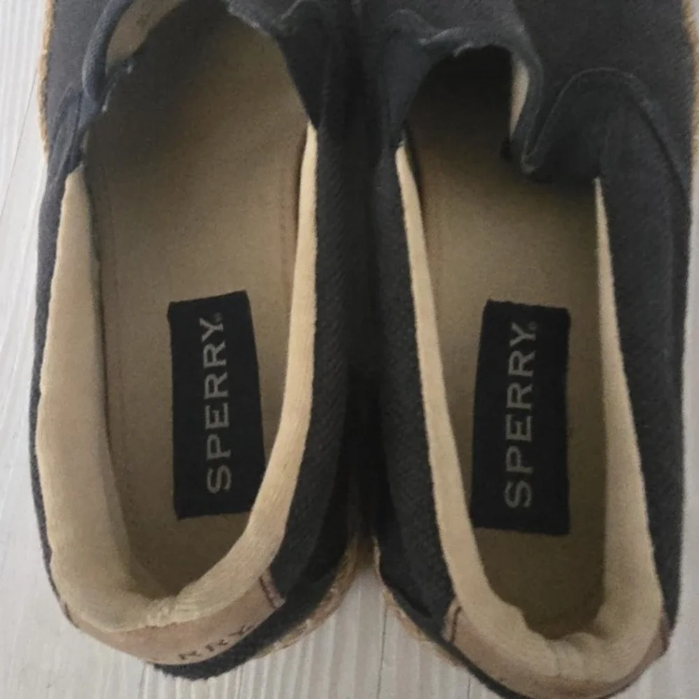 Sperry black canvas