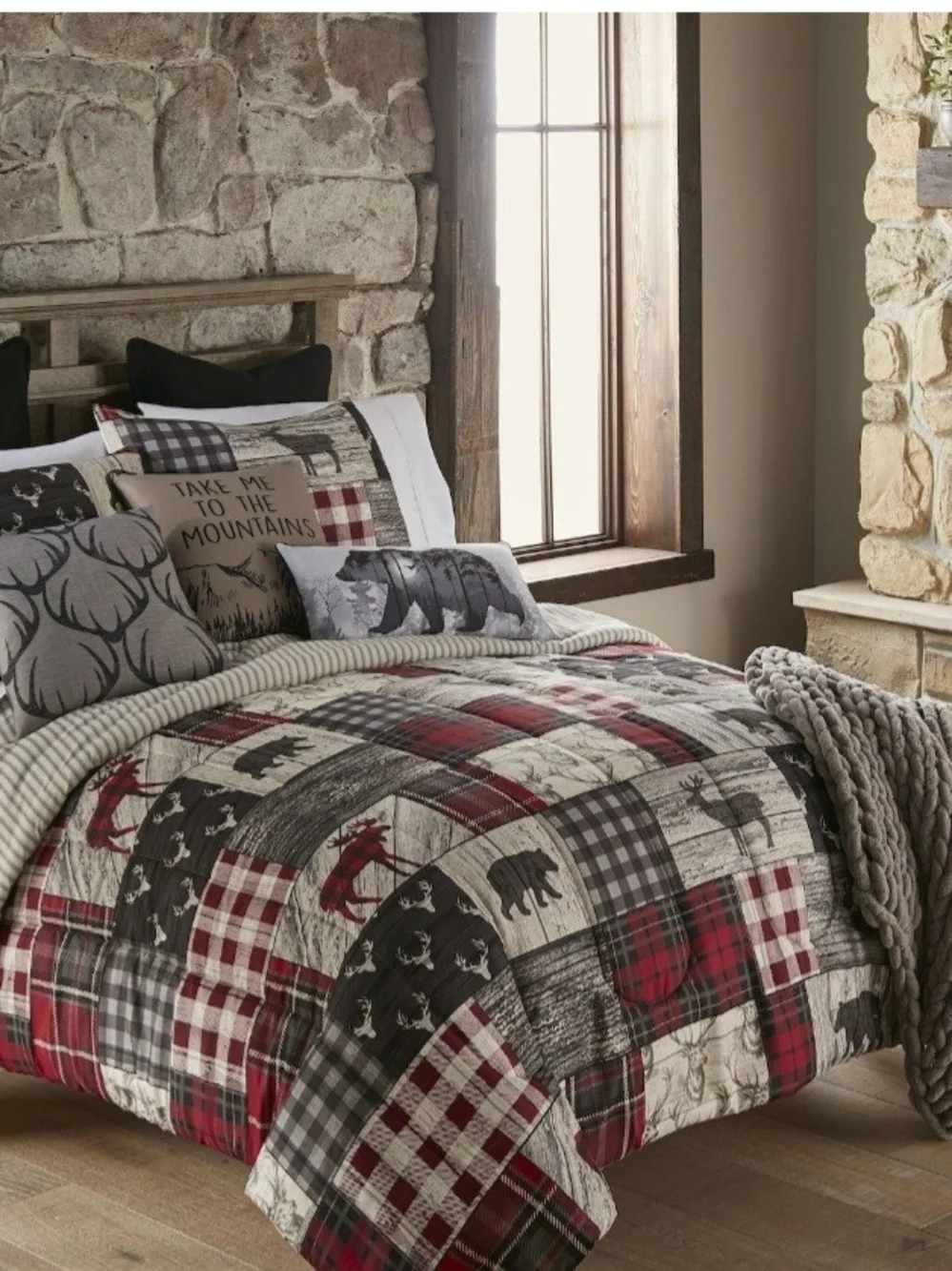 Cuddl Duds patchwork lodge